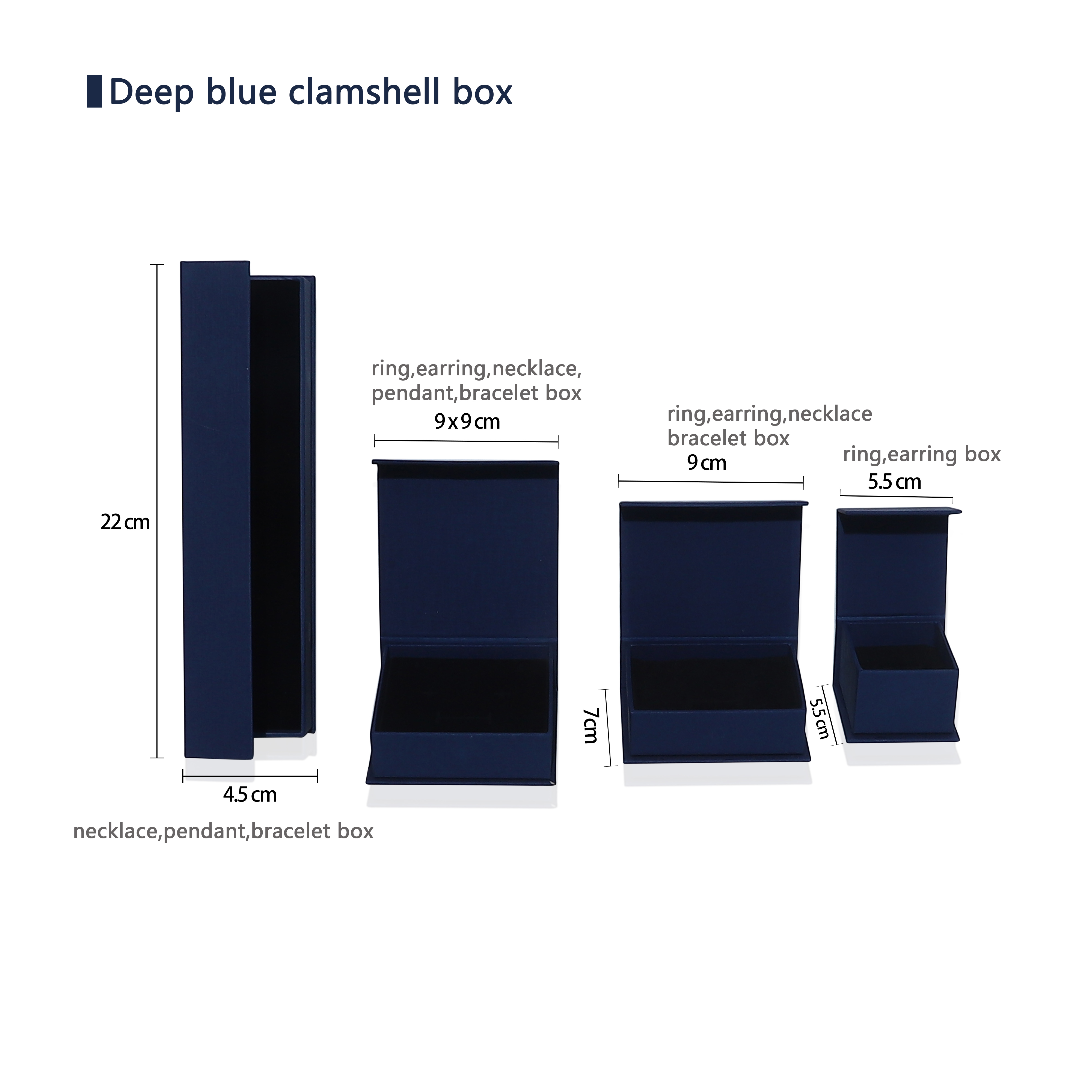 deep blue jewelry box set