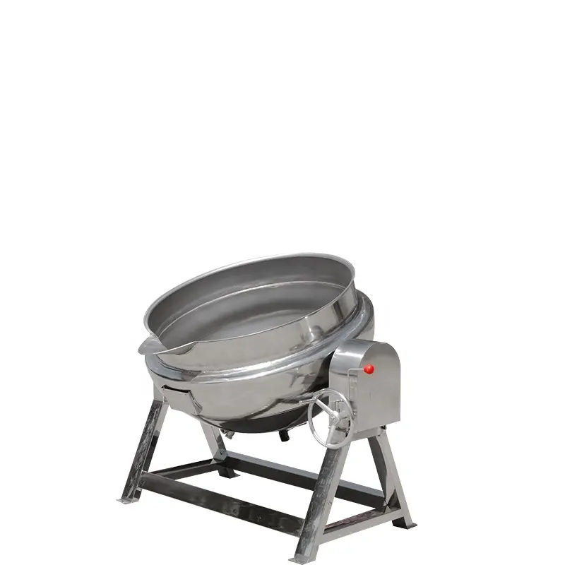100L endüstriyel pişirme mikser makinesi/gaz ocak mikser aşçı makinesi ile sıcak sos ceket su ısıtıcısı