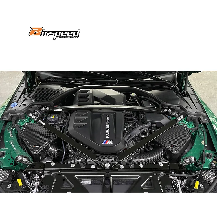 Airspeed-sistema de entrada de aire frío para coche BMW, piezas de repuesto 100% de fibra de carbono seca, para M3, M4, G8X, S58