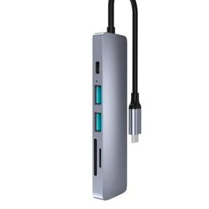 <strong>TYPE</strong> C Hub USB 3.0 Splitter USB 6 in 1 Hub Extender <strong>Network</strong> Port Audio for Desktop <strong>Computer</strong> Laptops Desk Docking Station - Product Image 2