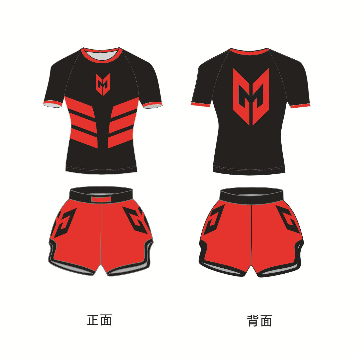 Black and red symbol