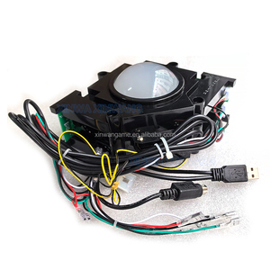 Máquina de juegos de arcade con interfaz USB, TrackBall iluminado de 3 pulgadas de diámetro, 60 en 1 /412 juegos, Material plástico para PC - Product Image 1