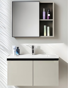 מודרני כיור יחיד vity vity vity אלומיניום קיר רכוב ארון קרמיקה עמיד למים המראה לאמבט לחקלאים - Product Image 4