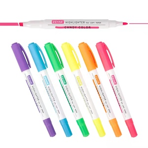 Evidenziatore a doppia punta a 18 colori con scalpello e punta fine e inchiostro importato per la realizzazione di riviste fai-da-te - Product Image 6