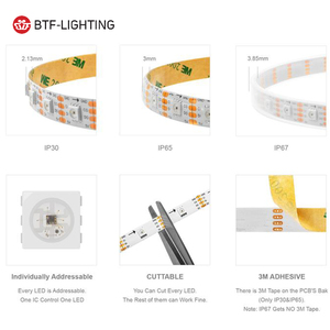 Venta al por mayor SK9822 Digital LED Strip Arduino/Raspberry Pi Compatible 30 60 LEDs/M RGB Control Individual DIY Smart Home Lighting