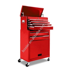 铁工具箱，带内抽屉手推车粉末涂层保护抽屉柜，带脚轮 - Product Image 6