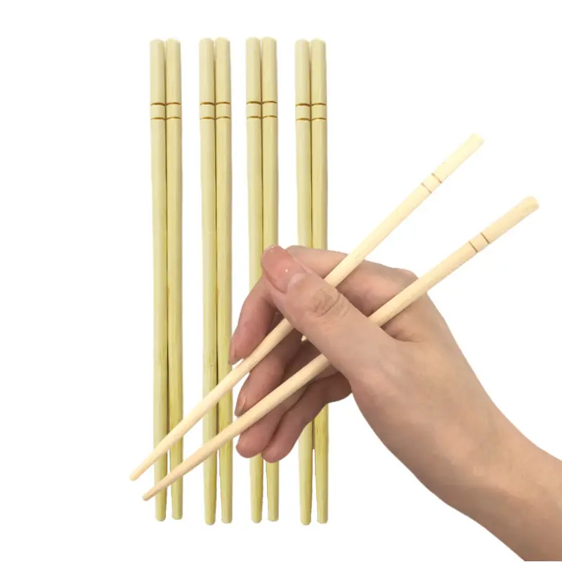 Palillos de bambú desechables con impresión de logotipo japonés, alta calidad, venta al por mayor