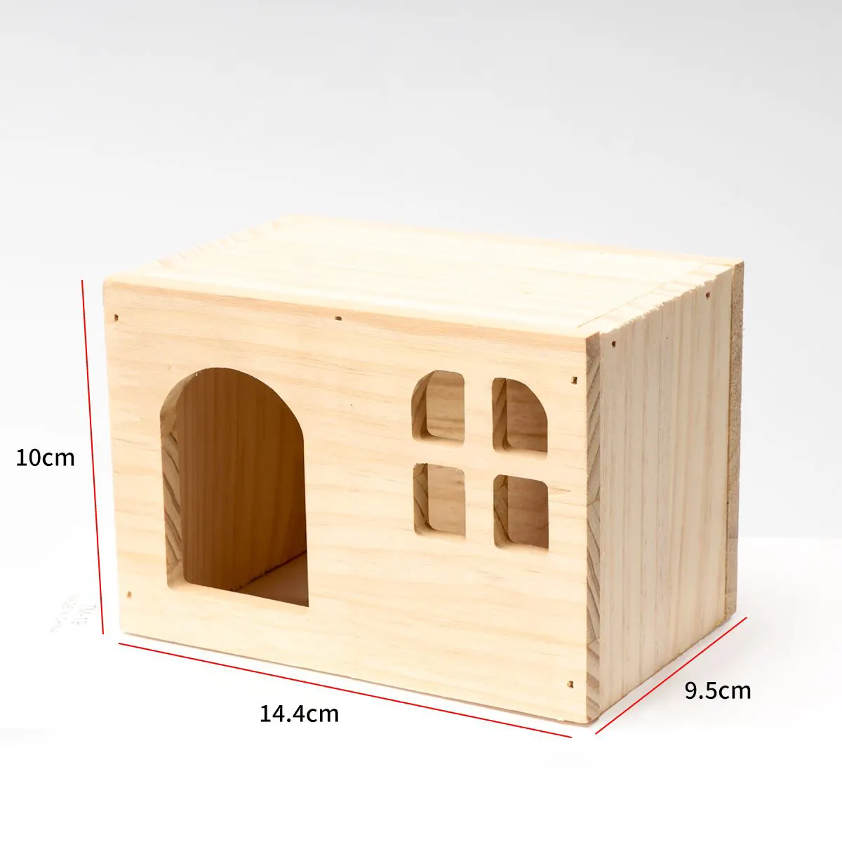 लकड़ी का हम्सटर घोंसला ठोस लकड़ी का छोटा घर खिलौना लकड़ी का घर