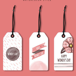 Etiquetas colgantes de ropa ecológicas personalizadas, logotipo de marca reciclado de 5*9cm con cordón, bolsas de etiquetas de papel impresas para ropa, zapatos - Product Image 1