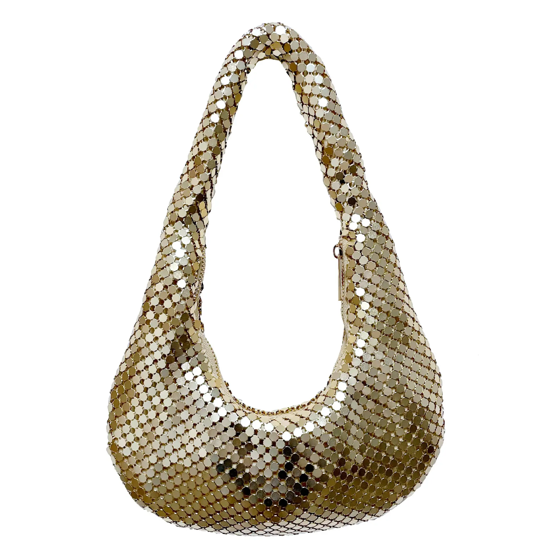 2024 Новая модная женская сумка из алюминиевого листа золотого и серебристого цвета вечерняя сумка для женщин