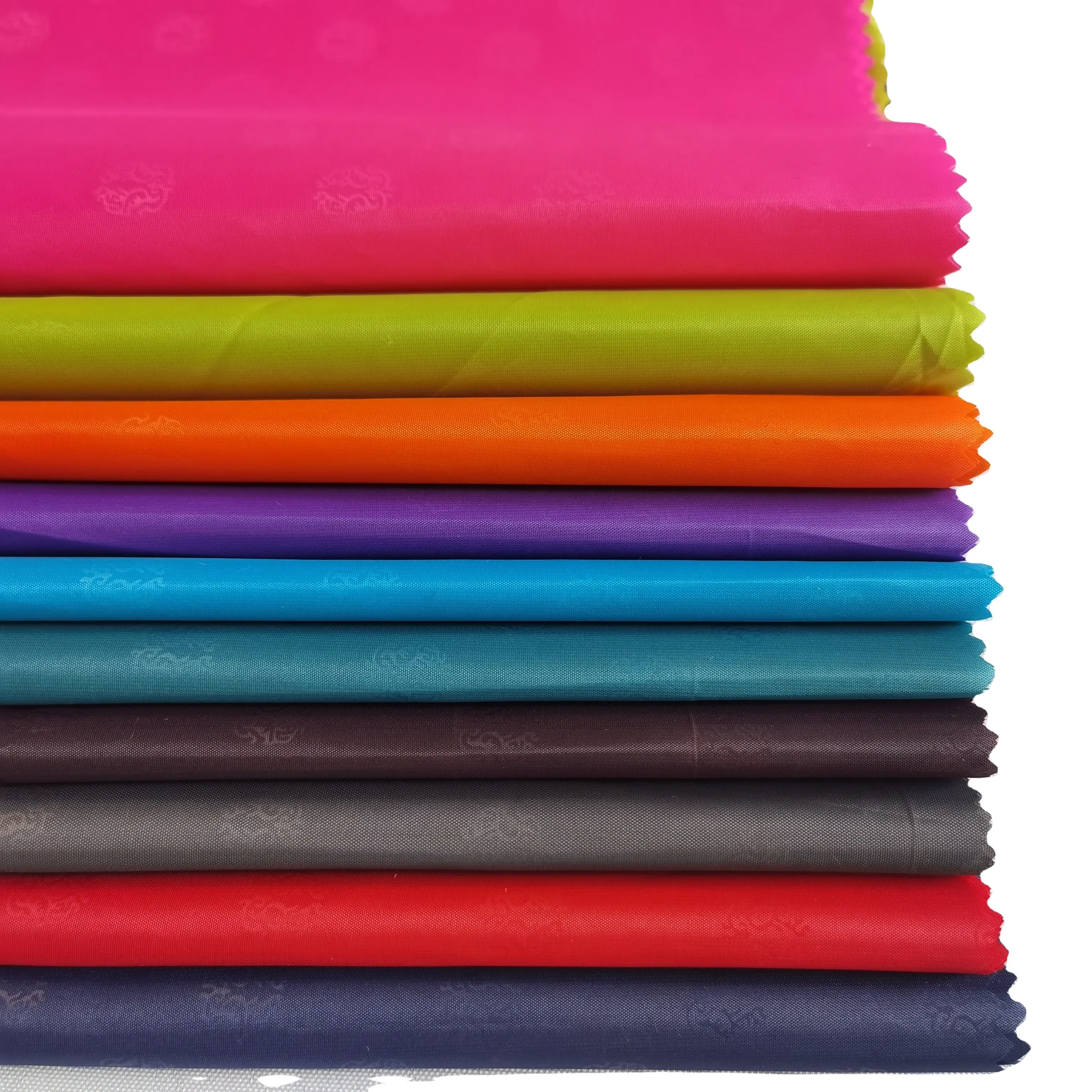 Großhandel 210T Plain wasserdicht 55gsm 65GSM 100% Polyester Futter Taft Stoff für Tasche Jacke