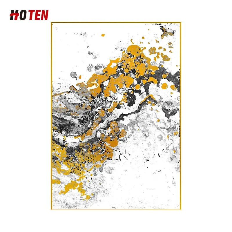 Pintado a mano abstracto blanco y negro pintura de aceite Jinshan nube mar pintura decorativa