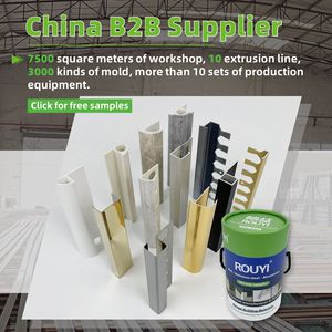 Nhà Máy Bán buôn OEM ODM biệt thự không thấm nước tường góc TRIM gạch ceram 10 mét PVC góc TRIM PVC gạch TRIM - Product Image 4