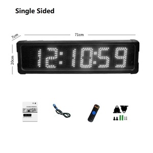 Ganxin 5 pollici bianco digitale sport cronometraggio maratona corsa orologio singolo lato funzione personalizzata LED conto alla rovescia - Product Image 6