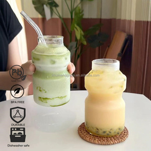 透明一層高ホウケイ酸ガラスミルク飲料ジュースカップ