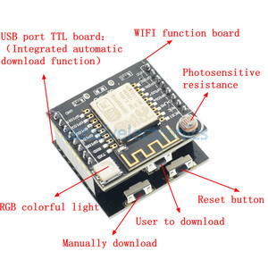 Factory Outlet ESP8266 Serielles WiFi Witty Cloud-Entwicklungs board ESP-12F modul Mini Nodemcu - Product Image 6
