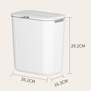 9.8L Minimalist PP malzeme depolama kova büyük ev mutfak çöp tenekesi kapaklı duvara monte Flip Top Bin - Product Image 6