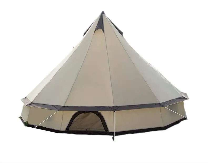 Tenda a campana da campeggio impermeabile di lusso all'aperto in tela di cotone da 5M Teepee yurta Glamping Canvas Bell Tent