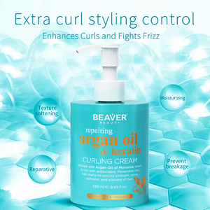 Private Label Natural Argan Oil Keratin Repairing Curl <strong>Define</strong> Styling Curly Cream 250ml