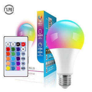 RGBW調光可能5W10W 15W20WLED色変更電球リモートコントロールスマートRGB電球E26/E27/B22ベースメモリ機能 - Product Image 2