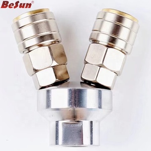 Nikel kaplama 2 yollu hızlı bağlantı G1/2 konu C tipi SMY hızlı bağlantı kendinden kilitlemeli hızlı bağlantı hava hortumu konnektörleri için - Product Image 3
