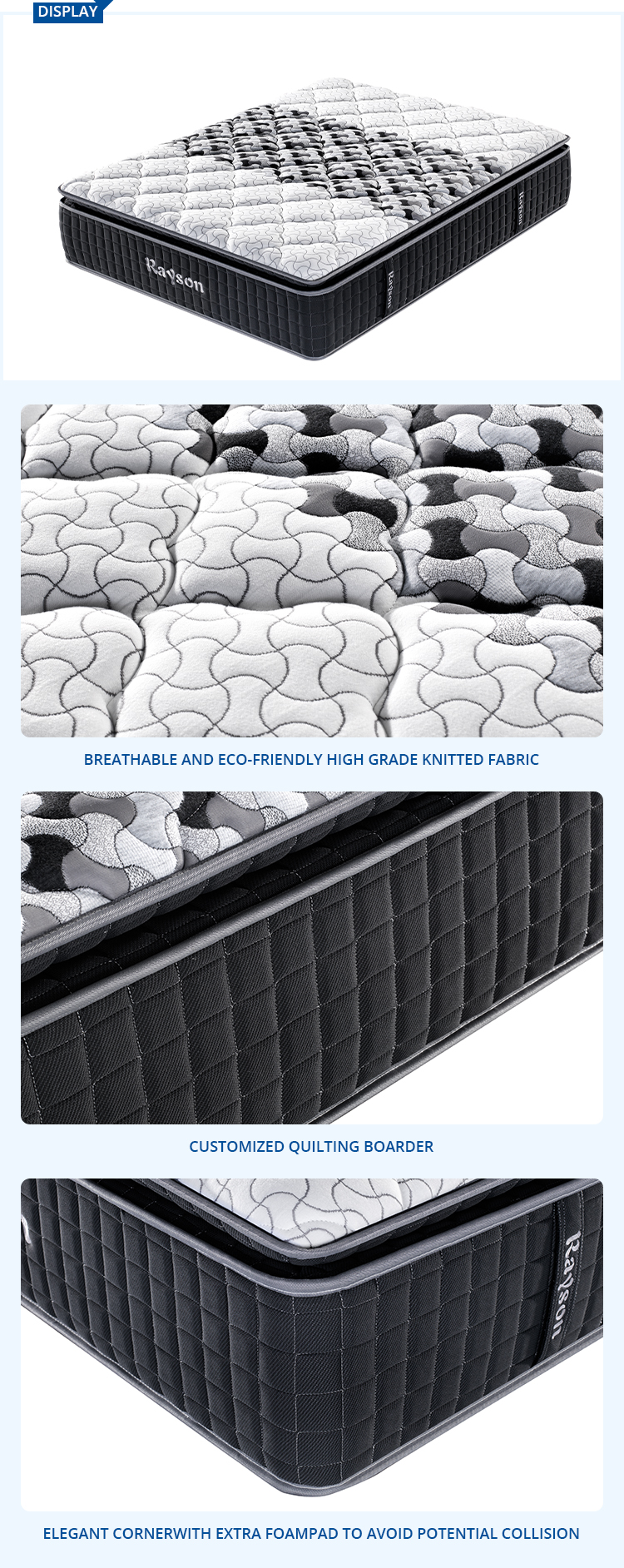 product-Rayson Mattress-Perfect sleep gel memory foam pocket coil chinese factory direct sale bed ma