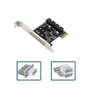 PCI-E USB 3.0扩展卡适配器2端口USB3.0集线器内部19/20引脚头PCIE PCI Express至USB3.0适配器卡 - Product Image 6