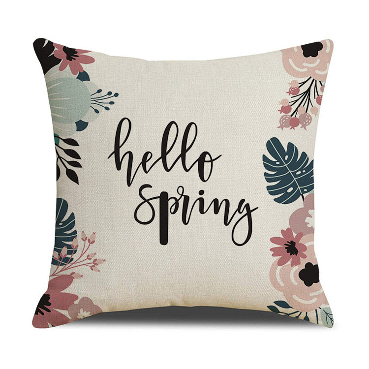 Geometric Linen Pillow Cover Cute Nordic Cushion Pillow Cover Digital Printing Car Sofa Bed Cushion Cover