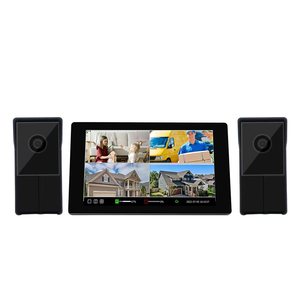 Echtzeit-Gegensprechanlage Video-Tür sprechanlage für Villa 2 * POE-Türklingel 1*10-Zoll-Touch-LCD-Unterstützung für mehrere Sprachen