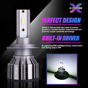 X-7SEVEN sıcak satış tarzı XT2 serisi 10000 lümen otomatik ampul süper parlaklık H4 araba aksesuarları için LED far - Product Image 3
