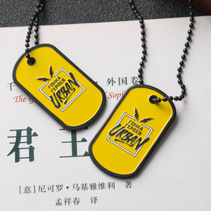 Высококачественное металлическое ожерелье Hesank для солдат, ярлык с мягкой эмалью, логотип со слоганом, персонализированная собачья бирка - Product Image 2