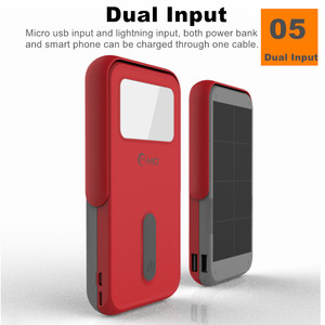 High-Efficient 10W Multi <strong>Device</strong> Quick Charger Dual <strong>Input</strong>&amp;<strong>Output</strong> Built in LED Light 1000mah Solar Power Bank with Cellphone Stand - Product Image 5