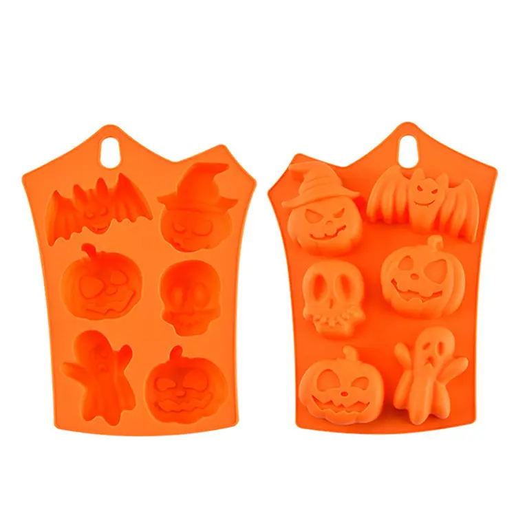 Halloween Nguồn Cung Cấp Bí Ngô Hình Dạng Silicone Khuôn Nướng Bánh Bánh Công Cụ Bánh Công Cụ Trang Trí Công Cụ Vui Hình Dạng Halloween Silicon Khuôn