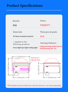 Módulo de Sensor PIR de detección infrarroja piroeléctrica de 360 grados DC 5V-24V Sensores de posición de movimiento de detección de movimiento humano a prueba de lluvia - Product Image 2