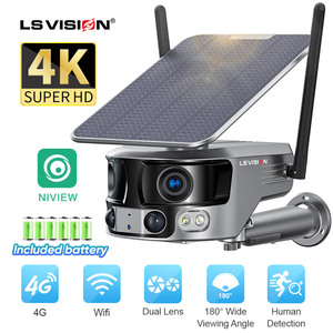 LS vizyon 4K 8MP açık WiFi PTZ çift Lens insan otomatik izleme su geçirmez güvenlik kameraları 4G SIM kart çift ekran güneş kamera - Product Image 3