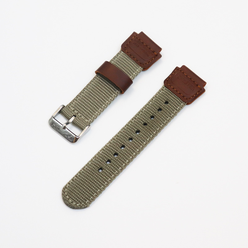 Boucle carrée kaki-argent-petit