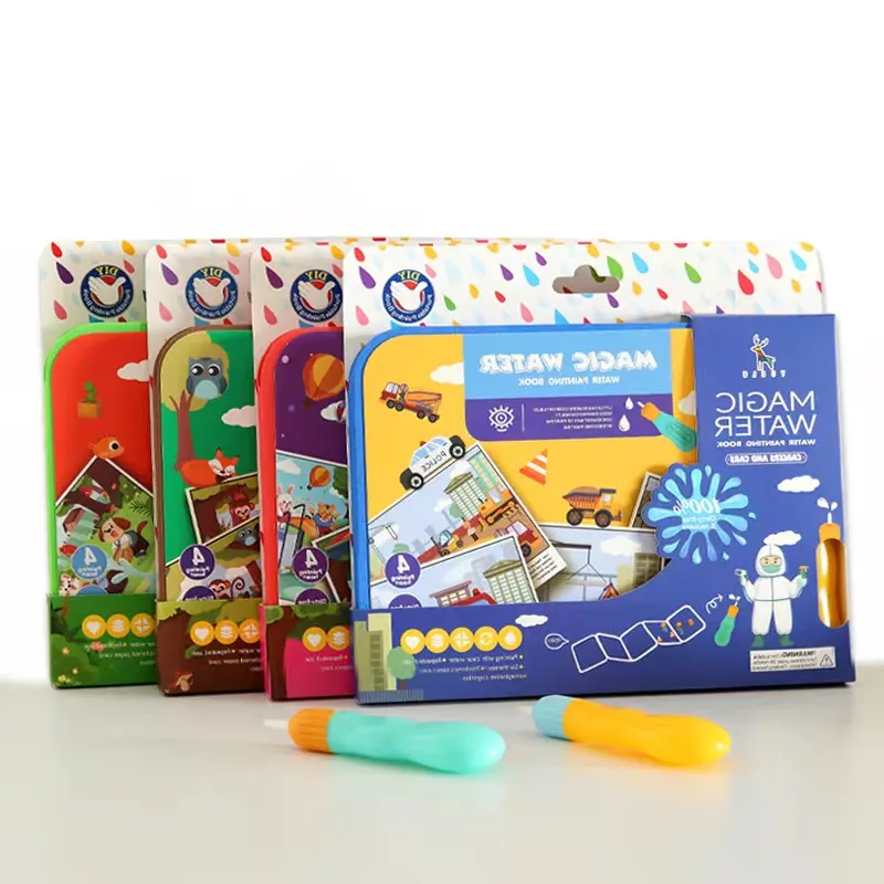 YUELU reutilizable libros de Color con la actividad de agua de pintura mágica con colorear agua libros para niños pequeños 1-3