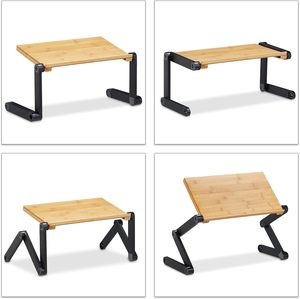 Chiều cao có thể điều chỉnh đa năng tre bàn Riser Ergonomic khay máy tính ráp máy tính xách tay đứng - Product Image 4