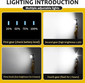 ไฟ LED สำหรับทำงานมือถือชาร์จได้พร้อมตัวยึดสามเหลี่ยมพับได้ - Product Image 5