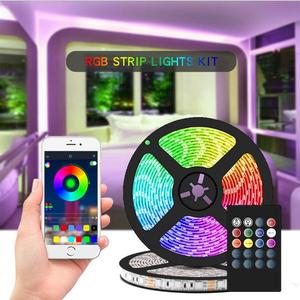 ผลิตภัณฑ์ร้อน30LEDs 6วัตต์/เมตรสีกล่องแพคเกจ5050 RGB IP65กันน้ำนำแถบ APP ควบคุมอะแดปเตอร์ชุดเต็ม