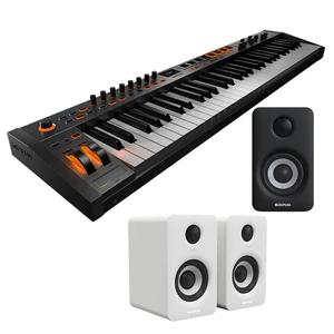 Teclado controlador MIDI USB portátil MIDIPLUS XMAX 49 61 88 teclas semipesadas órgano electrónico