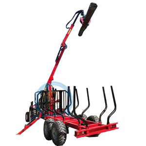 <strong>Timber</strong> Crane with Trailer Forestry <strong>Machine</strong> Log Loader Logging Equipment Grapple Truck Wood Crawl Gripper Log Grappler - Product Image 5
