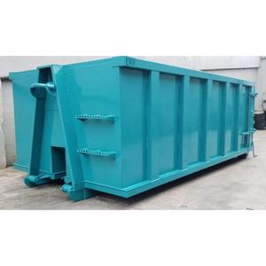 Rol Off kait Dumpster wadah angkat kapasitas besar Trailer konstruksi Skip bungkus 40 halaman tong logam untuk luar ruangan - Product Image 1