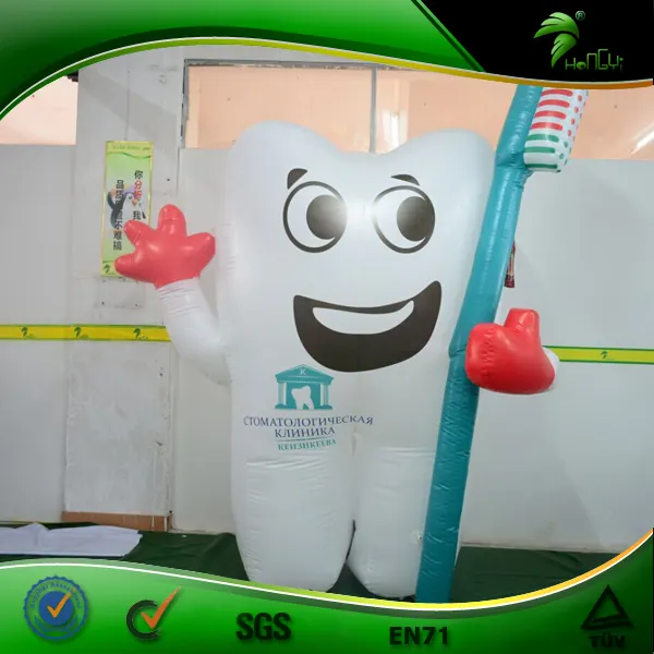 Iklan Gigi dengan Sikat Pemodelan Inflatable Helium Bola untuk Klinik Dokter Gigi Kustom Bentuk Balon
