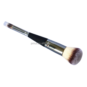 Pennello cosmetico vegano <span class=keywords><strong>2</strong></span> in 1 senza crudeltà Dual-End per fondotinta e correttore di carnagione Duo con comodo manico - Product Image 4