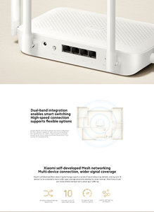 Xiaomi Ax1500 Router 1000Mbps Home Modem Met Qos Vpn Firewall Usb <span class=keywords><strong>Wps</strong></span> 4G Wan Lan Wi-Fi 2.4G 5G Interfaces 12V Standaard - Product Image 4