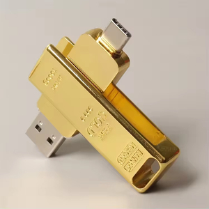 2 in 1 Metal Gold bar <strong>Type</strong> C USB <strong>Flash</strong> <strong>Memory</strong> Sticks OTG Pen Thumb Drives for Mobile Phone Tablet Laptop PC - Product Image 5