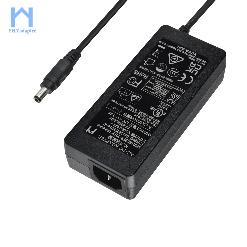 Ie Psu ünitesi erkek adaptör 220v Ac Dc 12 V trafo 12 Volt 70w 72W 78w masaüstü saa Ite güç kaynağı 12 v 6a güç adaptörü