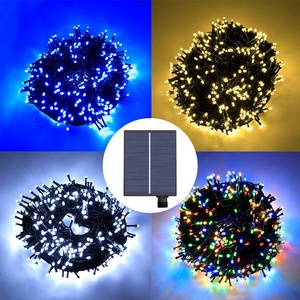 12m 100LED8モードリモコンUSB充電式ソーラーパネルパワード防水RGBクリスマスLEDストリングライトクリスマス用 - Product Image 2
