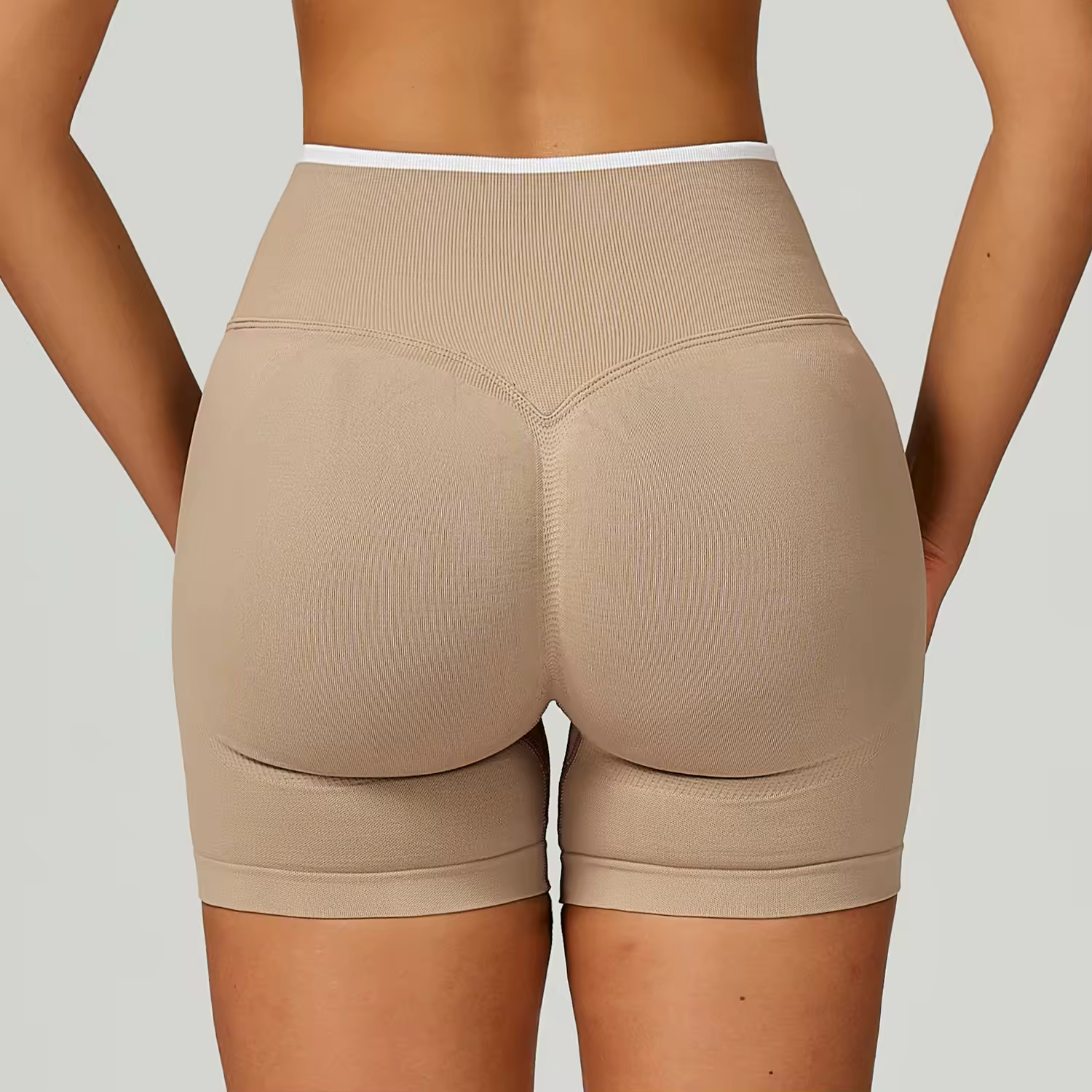 Shorts - Light Brown +White
